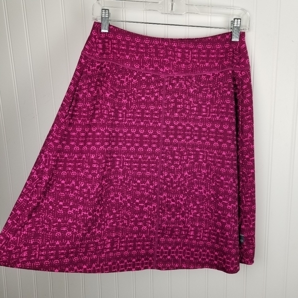 Mountain Hardwear Athletic Mini Skirt A Line Pockets Stretch Pull On Print Pink - Picture 10 of 10